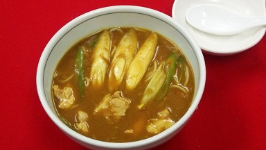 料理長のオススメ。カレー南蛮そば。